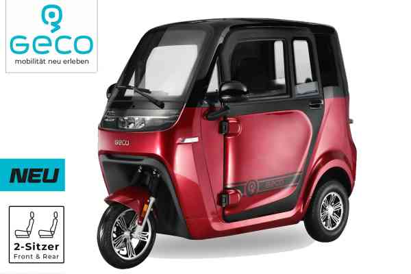 Geco Tiro 1,5kW Elektromobil E-​Kabinenroller 25 km/h Führerscheinfrei oder 45 km/h