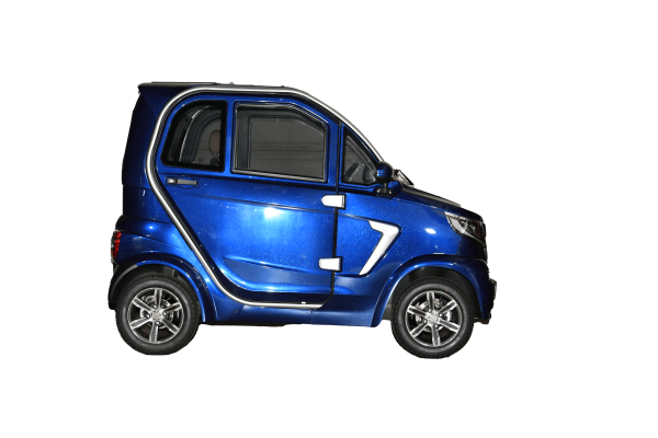 MOVE Vigorous 8 E-Kabinenroller, 45 km/h 4-rädrig, rundes Lenkrad, Blau metallic